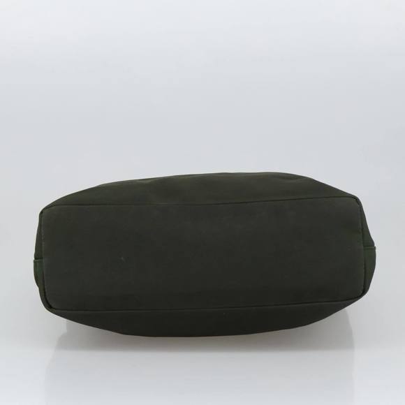 PRADA Tote Bag Nylon Khaki Brown Silver Auth 102966 - Picture 5 of 16